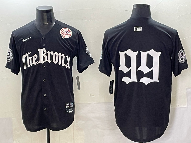 Men New York Yankees 99 Judge black MLB 2025 Nike jersey 002